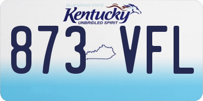 KY license plate 873VFL
