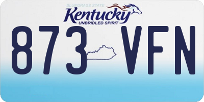 KY license plate 873VFN