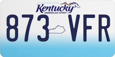KY license plate 873VFR