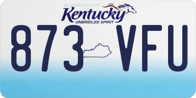 KY license plate 873VFU