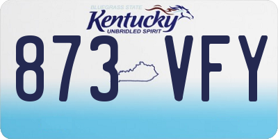 KY license plate 873VFY