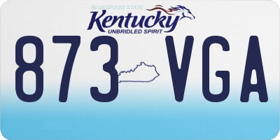 KY license plate 873VGA