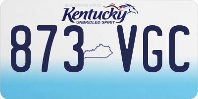 KY license plate 873VGC