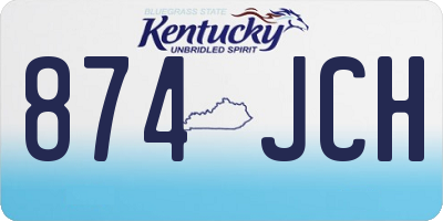 KY license plate 874JCH