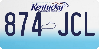 KY license plate 874JCL