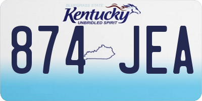 KY license plate 874JEA