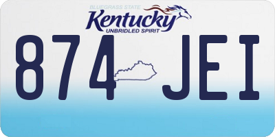 KY license plate 874JEI