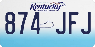 KY license plate 874JFJ
