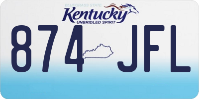 KY license plate 874JFL