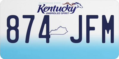 KY license plate 874JFM