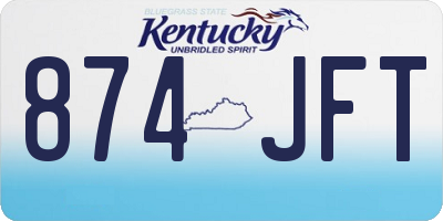 KY license plate 874JFT
