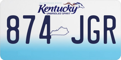 KY license plate 874JGR