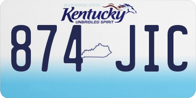 KY license plate 874JIC