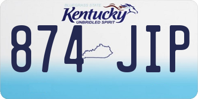 KY license plate 874JIP