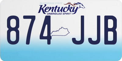 KY license plate 874JJB