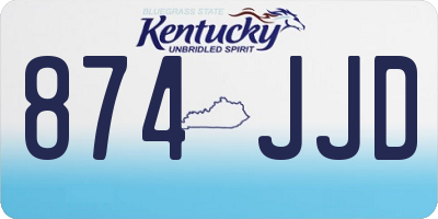 KY license plate 874JJD