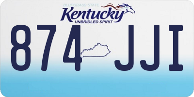 KY license plate 874JJI