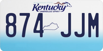 KY license plate 874JJM