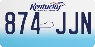 KY license plate 874JJN