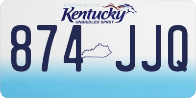 KY license plate 874JJQ
