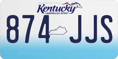 KY license plate 874JJS