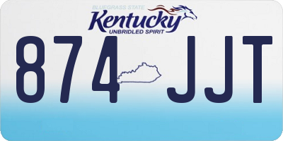 KY license plate 874JJT