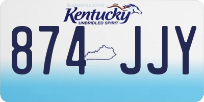 KY license plate 874JJY