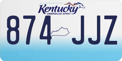 KY license plate 874JJZ