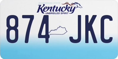 KY license plate 874JKC