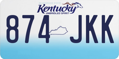 KY license plate 874JKK