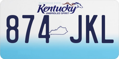 KY license plate 874JKL