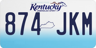 KY license plate 874JKM