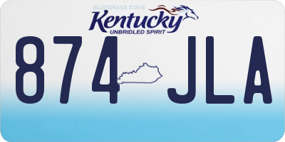 KY license plate 874JLA