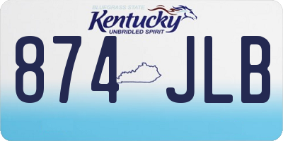 KY license plate 874JLB