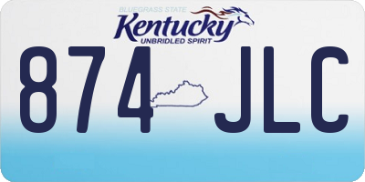 KY license plate 874JLC