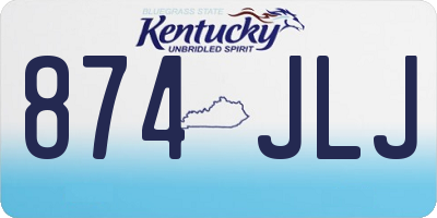 KY license plate 874JLJ