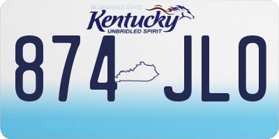 KY license plate 874JLO