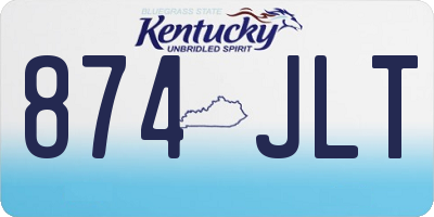 KY license plate 874JLT