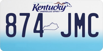 KY license plate 874JMC