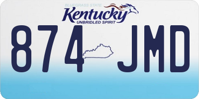 KY license plate 874JMD