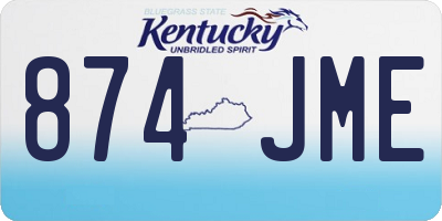 KY license plate 874JME