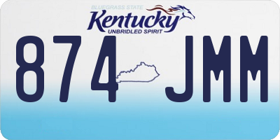 KY license plate 874JMM