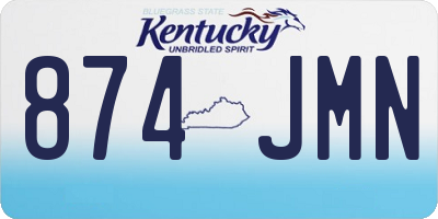 KY license plate 874JMN