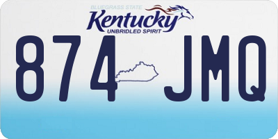 KY license plate 874JMQ