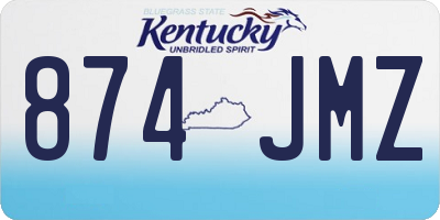 KY license plate 874JMZ