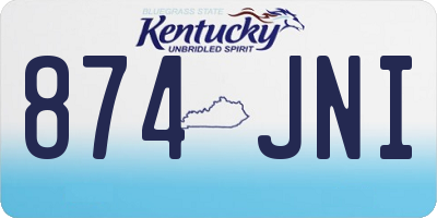 KY license plate 874JNI