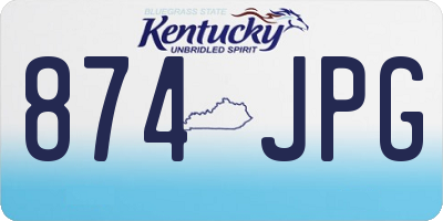 KY license plate 874JPG