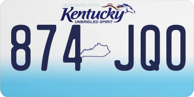 KY license plate 874JQO