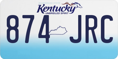 KY license plate 874JRC