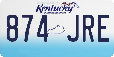 KY license plate 874JRE